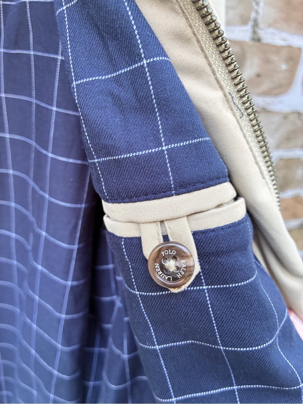 Polo by Ralph Lauren L Light Tan Zip-Front Harrington Jacket - Picture 9 of 11